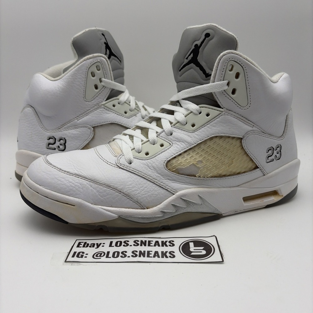 Size 12 - Air Jordan 5 Retro 2015 White Metallic*READ DESCRIPTION* - Picture 6 of 13
